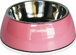 Pet Interest Deluxe Dual Πλαστικό Μπολ Φαγητού & Νερού για Σκύλο σε Ροζ χρώμα 900ml