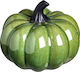 JK Home Decoration Decorative Pumpkin made of Ceramic Material Green - Gold 13x13x10cm 1pcs