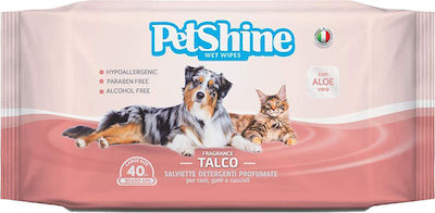 Pet Camelot Petshine Dog Body Cleansing Wipes with Fragrance Pink 30x20cm