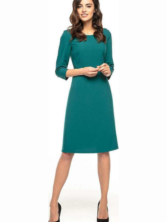 Tessita Midi Dress 3/4 Sleeve Green