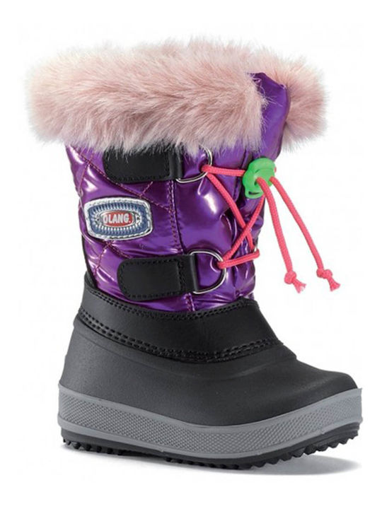 Magic Kinder-Schneestiefeletten mit Schnürsenkeln Lila