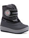 Bibra Lux 81 Suede Kinder-Schneestiefel mit Klettverschluss Schwarze