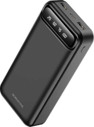 Borofone BJ14A Power Bank 20000mAh 74W with 2 USB-A Ports Black