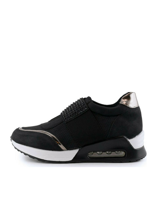 Love4shoes Mod Plus 8690 Damen Sneakers Schwarz 0288-0749-000001