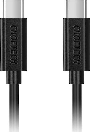 Choetech USB 2.0 Cable USB-C male - USB-C 60W Μαύρο 1m CC0002