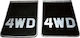 Autolegend Rear Car Mudguards Straight 4x4 Mudguards 2pcs 2pcs