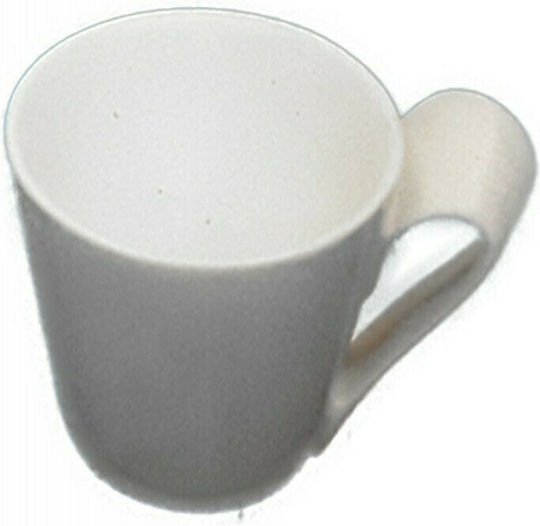 Karvounis Tasse aus Porzellan Weiß 1Stück