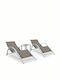 Deckchair Aluminum with Textilene Fabric Taupe with Table 2pcs 167x60x66cm.