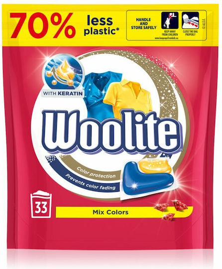 Woolite Mix Colors Waschmittel für Wolle & Farbige Kleidung (33 Kapseln)