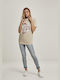 MT1134 Tricou Oversized Bej Damă