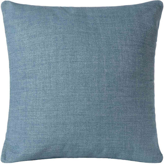 Silk Fashion Decorative Pillow Case Α803 from 100% Cotton Sky Blue 65x65cm.
