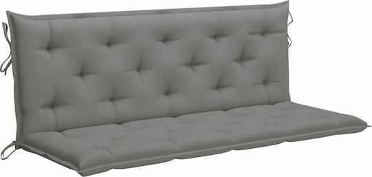 vidaXL Μαξιλάρι Κούνιας Κήπου με Πλάτη Γκρι 150x50εκ.