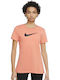 Nike Damen Sport T-Shirt Dri-Fit Orange