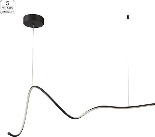 Home Lighting Lustră Negru Calea ferată 120x30cm.
