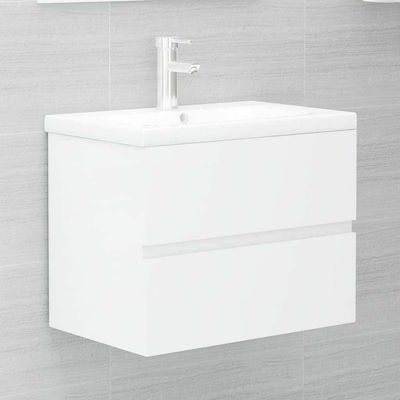 vidaXL Bench with sink L60xW38.5xH45cm White