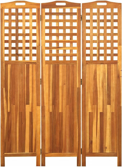 vidaXL Dekorativer Raumteiler Hölzernes mit 3 Paneelen Coffee 121x170cm