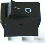 Black Rocker Switch 250V 6A Μαύρο