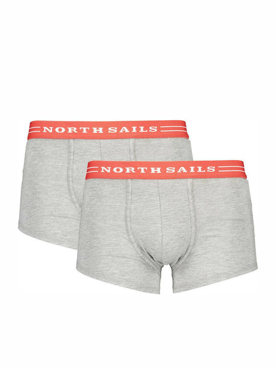 North Sails NS01UTR03 Ανδρικά Μποξεράκια Γκρι 2Pack
