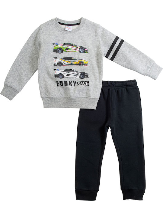 Funky Kids Sweatpants Set Gray 3pcs