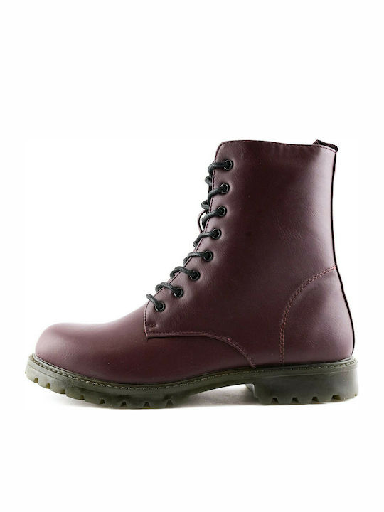 Love4shoes Women's Ankle Boots Burgundy