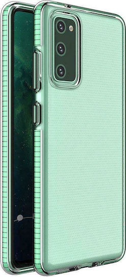 Hurtel Spring Back Cover Σιλικόνης 1mm Διάφανο / Τιρκουάζ (Galaxy S21 Ultra 5G)