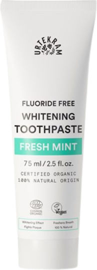 Urtekram Whitening No Fluoride Fresh Mint Toothpaste 75ml