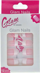 Glam of Sweden FR Manicure French False Nail Tip Pink 12pcs S0581693