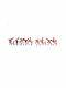 JK Home Decoration Christmas Metal Figure Sign Silver 6pcs