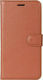 Book Δερματίνης Καφέ (Realme 7 Pro)