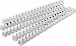 DSB Coloană vertebrală din plastic / spirală Legare cărți 25mm Πλαστικό Σπιράλ Λευκό 25mm 50buc