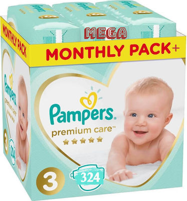 Pampers Premium Care Premium Care Tape Diapers No. 3 for 6-10 kg 324pcs