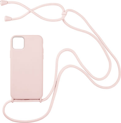 Sonique Carryhang Back Cover Σιλικόνης με Λουράκι Ροζ (iPhone 11)