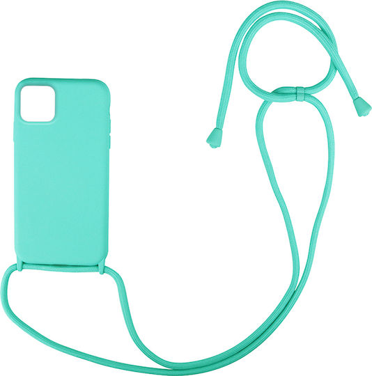Sonique Carryhang Liquid Back Cover Silicone 0.5mm with Strap Light Blue (iPhone 11 Pro Max)