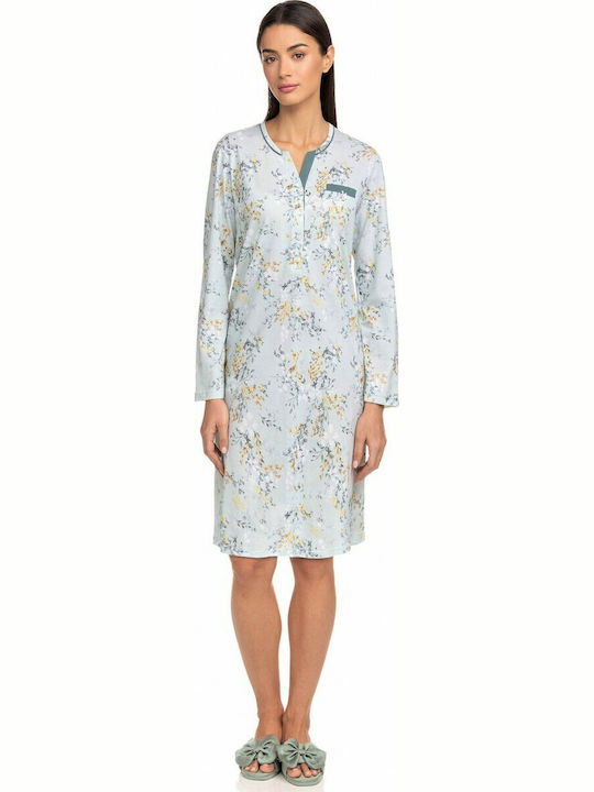 Vamp Winter Women's Nightdress Light Blue