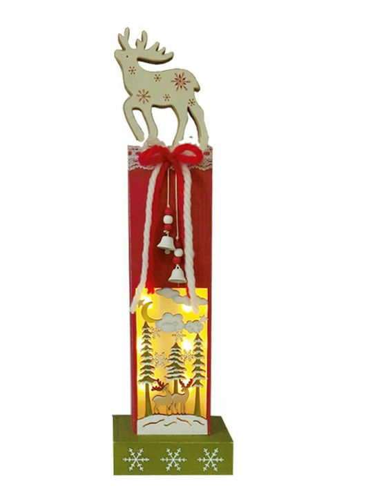 JK Home Decoration Iluminată De Crăciun Din lemn Figurină Ren Înălțime 48cm.