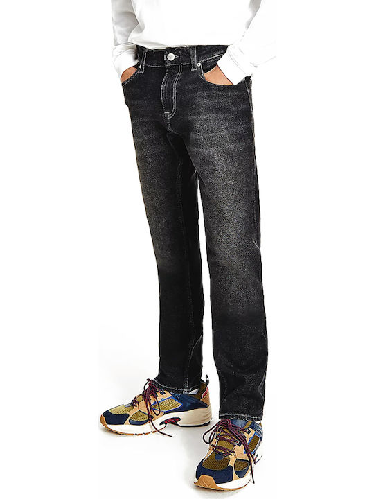 Tommy Hilfiger Ανδρικό Παντελόνι Τζιν Ελαστικό σε Slim Εφαρμογή Μαύρο