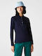 Lacoste Women's Polo Blouse Long Sleeve Navy Blue