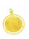 Mertzios.gr Pendant Kids Talisman Double Sided Constantine from Gold 14K MEW0336