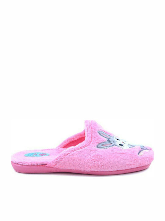 Apostolidis Shoes 5044 Χειμερινές Γυναικείες Παντόφλες σε Ροζ Χρώμα