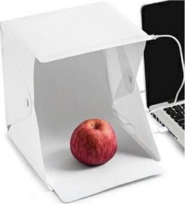Photo Box Φορητό Αναδιπλούμενο Με Διπλό Φόντο Φωτιζόμενο 30x30x30cm