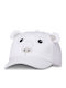 Affenzahn Kids' Hat Jockey Fabric Polar Bear White