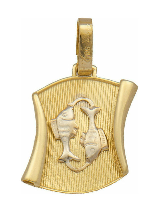 Mertzios.gr Charm Zodiac Sign from Gold 14K