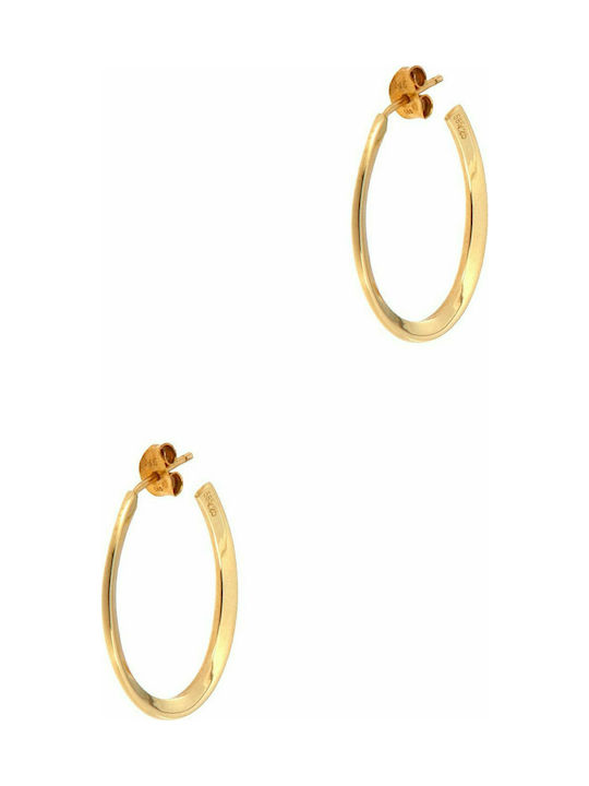 Mertzios.gr Earrings Hoops made of Gold 14K