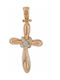 Mertzios.gr Rose Gold Cross 14K Double Sided