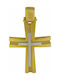 Mertzios.gr Gold Cross 14K Double Sided