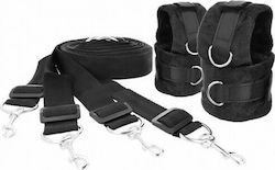 Darkness Interlace Over & Under Bed Restraint Set Black