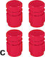 Onyx Car Tire Valve Caps Red 4pcs