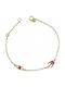 Kids Gold Chain Bracelet 9K with Evil Eye for Girl