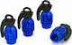 Car Tire Valve Caps in Grenade Shape Blue 4pcs