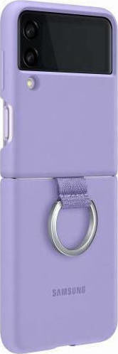 Samsung Silikon Umschlag Rückseite mit Ring für Galaxy Z Flip3 5G Lavender